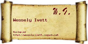 Wessely Ivett névjegykártya